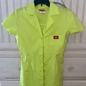 Dickies Button-Front Short Sleeve Mini Dress